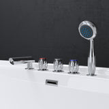 glasvilla Vasca da Bagno Freestanding in Acrilico con Rubinetto, Vasca da Bagno Indipendente