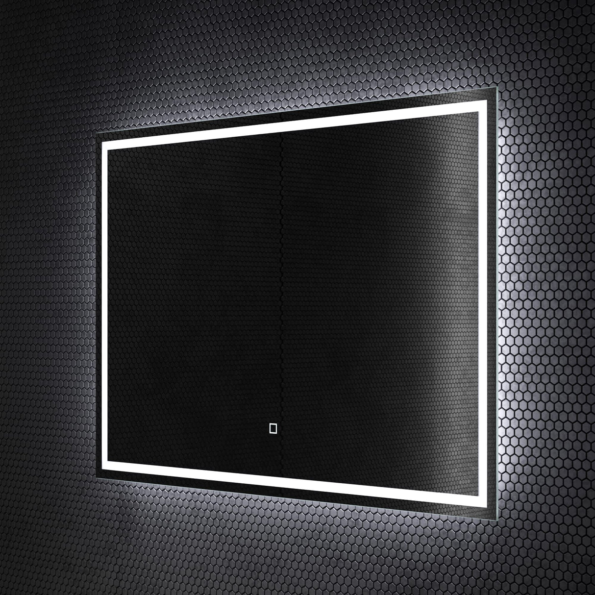 glasvilla Specchio da Bagno Appeso Specchio LED da Parete per Il Trucco Specchio da Bagno a LED con Interruttore Touch Anti-Appannamento Spiegel-02