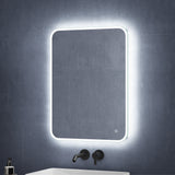 glasvilla Specchio da Bagno Appeso Specchio a LED con Interruttore Touch Specchio da Parete per Il Trucco Anti-Appannamento
