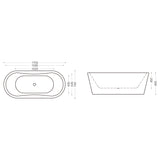 glasvilla Vasca da Bagno Freestanding in Acrilico con Rubinetto, Vasca da Bagno Indipendente