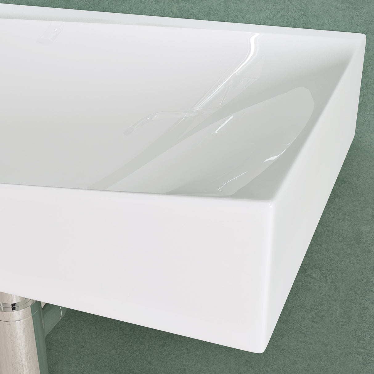 glasvilla Lavabo da Appoggio 60x38x20cm Lavabo Bagno Sospeso Lavandino Bagno Bianco da Minerale fuso con Coperchio di Scarico Col6035