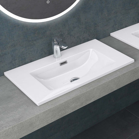 glasvilla Lavabo da Incasso da Minerale Fuso Lavabo Sottopiano Lavandino Bagno Col02