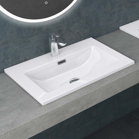 glasvilla Lavabo da Incasso da Minerale Fuso Lavabo Sottopiano Lavandino Bagno Col02
