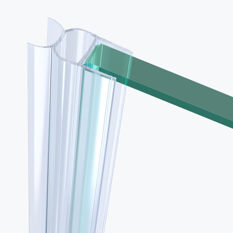 Guarnizione per doccia Glasvilla | Guarnizione per porta doccia, spessore vetro 6 mm - 8 mm | Guarnizione di ricambio per porta doccia, parete doccia dritta