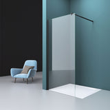 Maniglione di sostegno Glasvilla per doccia, parete divisoria per doccia, parete in vetro per doccia | Stabilizzatore per doccia walk-in | Rotazione a 180° per spessori del vetro da 6 a 10 mm