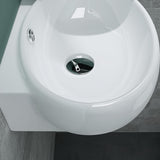 glasvilla Lavabo da Appoggio 42X28X15cm Lavabo Bagno Sospeso Lavandino Bagno in Ceramica con Nano Rivestimenti Brüssel001
