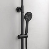 glasvilla Soffione Doccia a Pioggia (Ø20cm) con Telefoni Doccia e Miscelatore Monocomando, Set Soffione Doccia Manopola Doccia a Risparmio Idrico, Nero Opaco