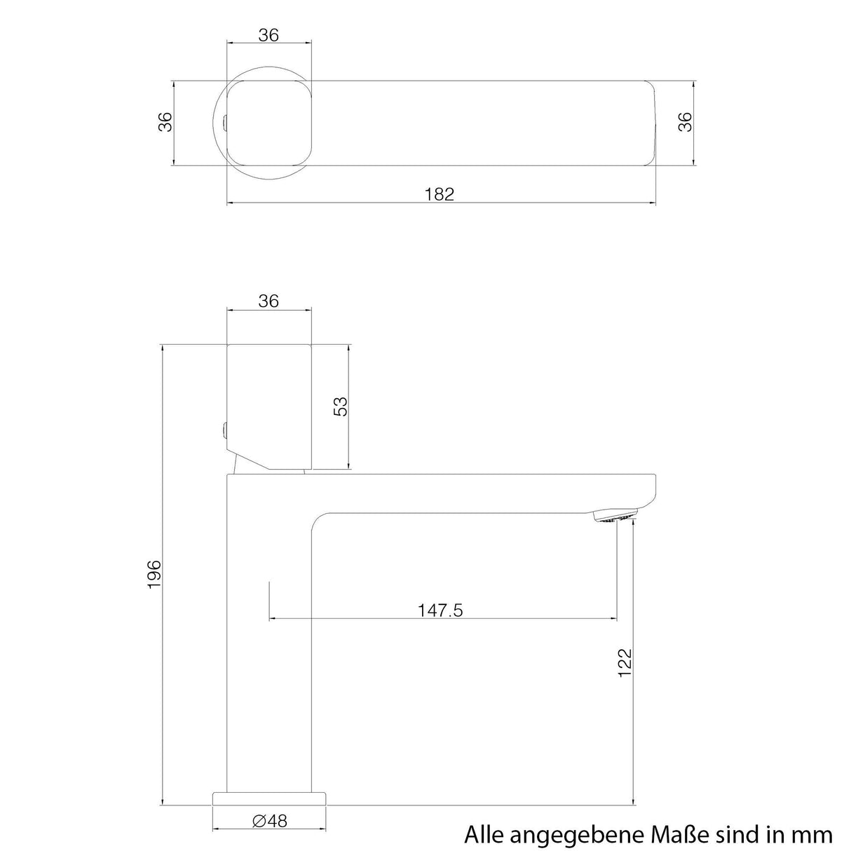 glasvilla Rubinetto Miscelatore per Lavabo Monocomando Rubinetto Bagno per Bidet Lavandino WAO-7901