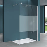 glasvilla Box Doccia Walk-In, Parete Cabina Doccia in Vetro 10mm di Sicurezza ESG con Rivestimento Nano Bremen2MS