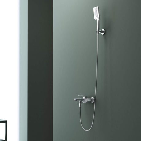 glasvilla Soffione Doccia con Miscelatore Monocomando Saliscendi Sistema Doccetta a 3 Getti per Bagno/Vasca Bagno/Doccia