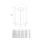 glasvilla Box doccia Angolare in Vetro, Cabina Bagno con Doppia Porta Scorrevole, Box Cabina Doccia in Vetro di Sicurezza ESG da 6 mm, Ravenna16MS