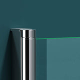 Parete doccia Glasvilla per vasca da bagno, parete vasca pieghevole 180° in vetro di sicurezza con divisorio vasca NANO 90x140cm, supporto vasca Cortona1121