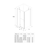 glasvilla Box Doccia in Vetro 6mm Box Cabina Doccia Angolare in Vetro di Sicurezza ESG Temperato con Porta Girevole Box Doccia con Rivestimento Nano R04k
