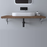 Supporto da parete Glasvilla Design in acciaio inox per lavabo WH02