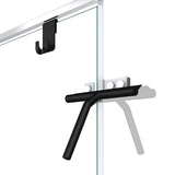 Tergivetro per doccia Glasvilla nero opaco con gancio incluso, tergivetro in silicone 19x21 cm (LxP) tergivetro per finestre del bagno