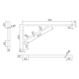 Supporto da parete Glasvilla Design in acciaio inox per lavabo WH02