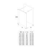 glasvilla Box Doccia Walk-In in Vetro 10mm Parete Doccia in Vetro di Sicurezza ESG con Rivestimento Nano BRAM1 & BRAM3 Bremen2VS