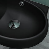 glasvilla Lavabo da Appoggio 42X28X15cm Lavabo Bagno Sospeso Lavandino Bagno in Ceramica con Nano Rivestimenti Brüssel001