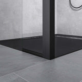 glasvilla Box Doccia Walk-In con Vetro Laterale 30cm, Parete Doccia in Vetro Trasparente da 8mm con Stabilizzatore Rotondo e Rettangolare, Vetro di Scurezza ESG con rivestimento nano Bremen01K-Plus