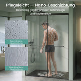 glasvilla Duschtür Nischentür dusche mit Doppelschiebetür Duschakbine Duschabtrennung, 8mm Sicherheitsglas mit Nanobeschichtung, Soft-Close-System Teramo67K
