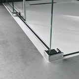 Box doccia Glasvilla con porta scorrevole angolare, in acciaio ESG da 8 mm con rivestimento NANO, supporto doccia a 4 punti Rav17-2K
