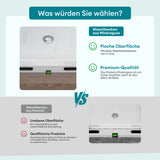 lavabo ovalado de encimera sin orificio para grifo y desagüe Col809