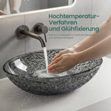 lavabo Glasvilla en verre, vasque à poser, lavabo ovale