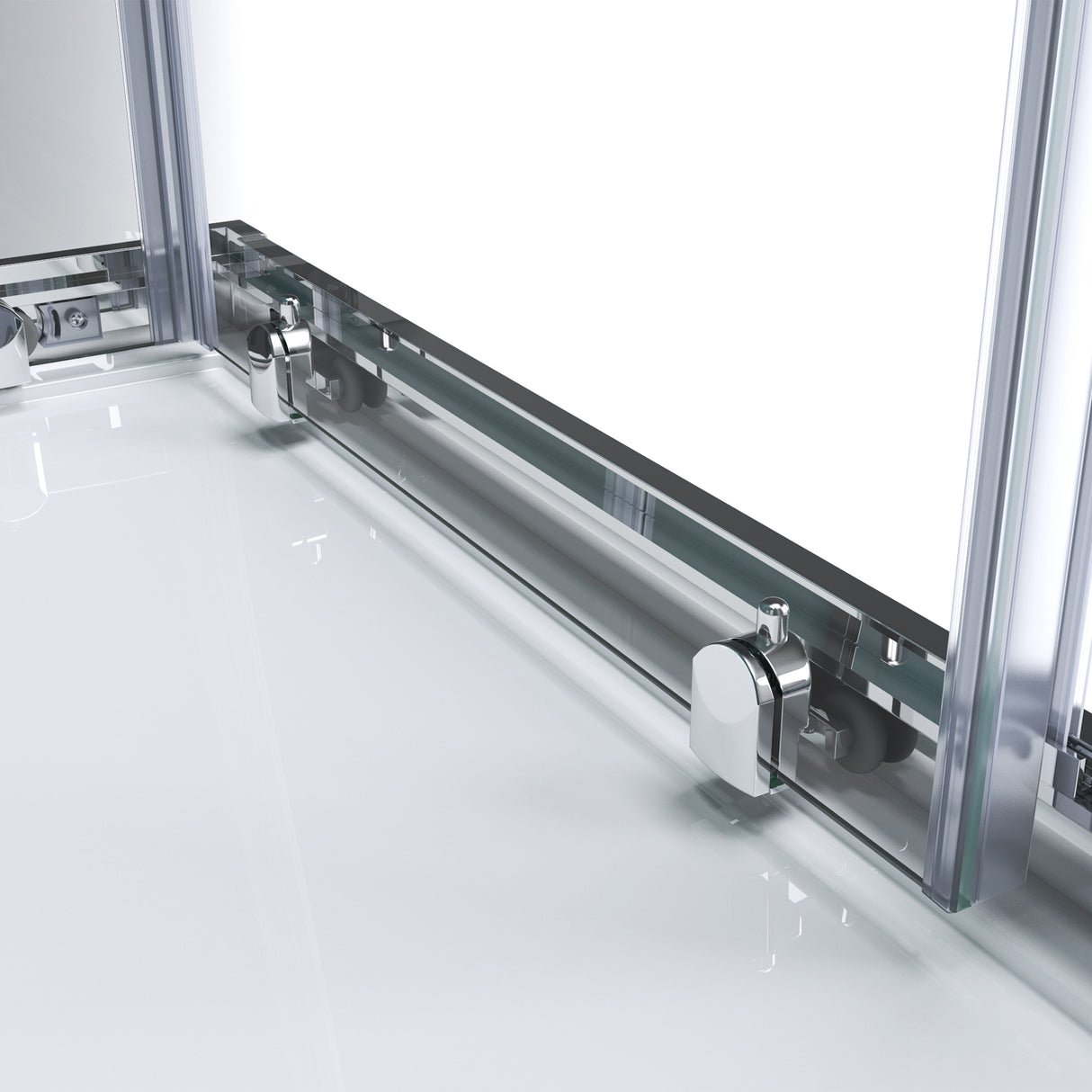 cabina de ducha glasvilla con puerta corredera doble puerta de ducha entrada de esquina vidrio templado efecto loto 6mm vidrio de seguridad ESG Ravenna16MS