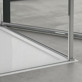glasvilla Box Doccia in Vetro Parzialmente Smerigliato 8 mm Box Doccia con Meccanismo Alza/Abbassa e Porta Girevole Box Cabina Doccia Angolare Ravenna36MS-plus