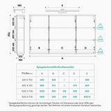 glasvilla Armadietto a Specchio con Lampada da Specchio LED per Bagno, Mobiletto da Parete per Bagno con Specchio e Luce a Specchio Spiegelschrank 02