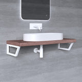 Supporto da parete Glasvilla Design in acciaio inox, supporto per lavabo, supporto per mensola, supporto per mensola WH04