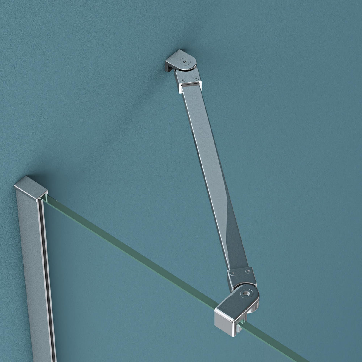 Maniglione di sostegno Glasvilla per doccia, parete divisoria per doccia, parete in vetro per doccia | Stabilizzatore per doccia walk-in | Rotazione a 180° per spessori del vetro da 6 a 10 mm