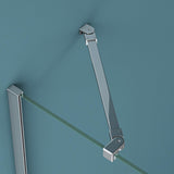 Maniglione di sostegno Glasvilla per doccia, parete divisoria per doccia, parete in vetro per doccia | Stabilizzatore per doccia walk-in | Rotazione a 180° per spessori del vetro da 6 a 10 mm