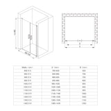 glasvilla Puerta de ducha Puerta de nicho ducha Separación de ducha Cabina de ducha Puerta oscilante 180° Doble puerta 6mm ESG Recubrimiento Nano Vidrio claro/Satinado Rayas/Vollsatiniert con mecanismo de elevación y descenso Teramo24K+MS+VS