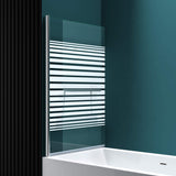 Parete doccia Glasvilla per vasca da bagno, parete vasca pieghevole 180° in vetro di sicurezza con divisorio vasca NANO 90x140cm, supporto vasca Cortona1121
