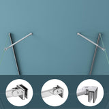 Maniglione di sostegno Glasvilla per doccia, parete divisoria per doccia, parete in vetro per doccia | Stabilizzatore per doccia walk-in | Rotazione a 180° per spessori del vetro da 6 a 10 mm