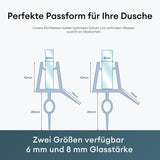 Guarnizione per doccia in PVC Glasvilla | Guarnizione per porta doccia per vetri da 6-8 mm | Guarnizione di ricambio per porte e box doccia