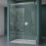 glasvilla Duschtür Nischentür dusche Duschabtrennung Duschkabine 8mm Sicherheitsglas mit Nanobeschichtung Schiebetür Höhe:195cm Teramo04