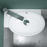 glasvilla Lavabo da Appoggio 42X28X15cm Lavabo Bagno Sospeso Lavandino Bagno in Ceramica con Nano Rivestimenti Brüssel001