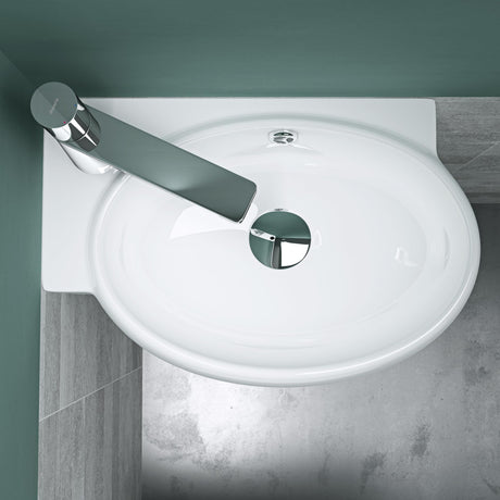 glasvilla Lavabo da Appoggio 42X28X15cm Lavabo Bagno Sospeso Lavandino Bagno in Ceramica con Nano Rivestimenti Brüssel001