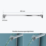 Maniglione di sostegno Glasvilla per doccia, parete divisoria per doccia, parete in vetro per doccia | Stabilizzatore per doccia walk-in | Rotazione a 180° per spessori del vetro da 6 a 10 mm