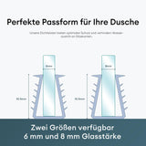 Guarnizione per doccia Glasvilla, porta in vetro per doccia per spessori di vetro da 6 mm a 10 mm, guarnizione di ricambio per parete doccia, guarnizione per parete doccia