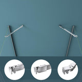 Maniglione di sostegno Glasvilla per doccia, parete divisoria per doccia, parete in vetro per doccia | Stabilizzatore per doccia walk-in | Rotazione a 180° per spessori del vetro da 6 a 10 mm