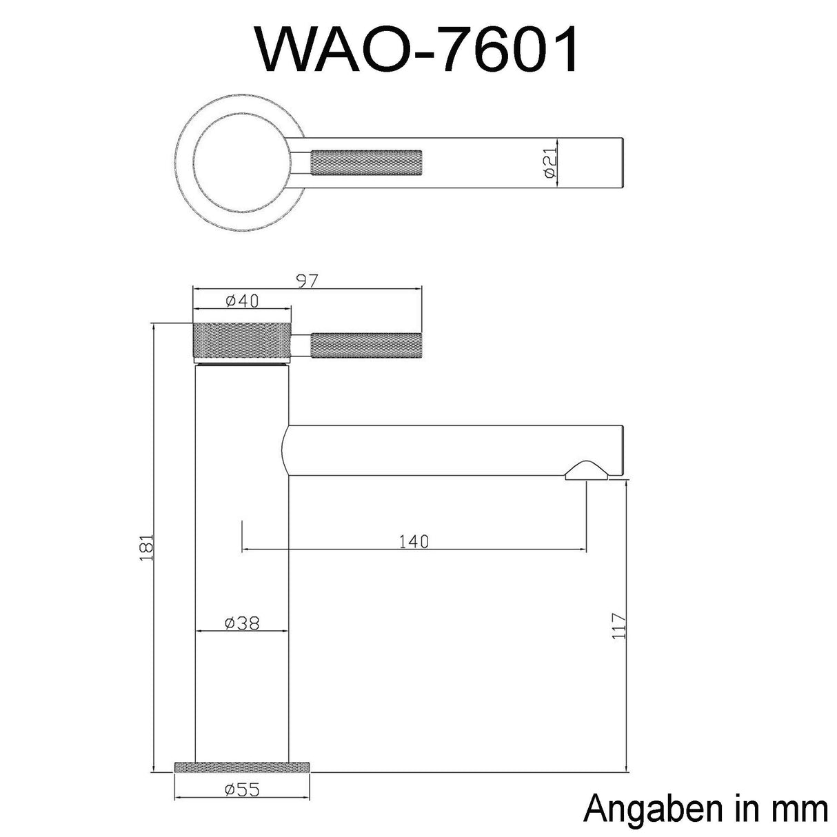 glasvilla Rubinetto per Lavabo Miscelatore Monocomando per Bagno Rubinetto Bagno per Lavabo Bidet WAM-7601