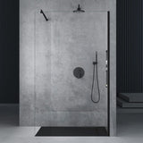 glasvilla Box Doccia Walk-In in Vetro 8mm Parete Doccia in Vetro di Sicurezza ESG con Rivestimento Nano Braccio di Sostegno BRAM1&BRAM3 Bremen1