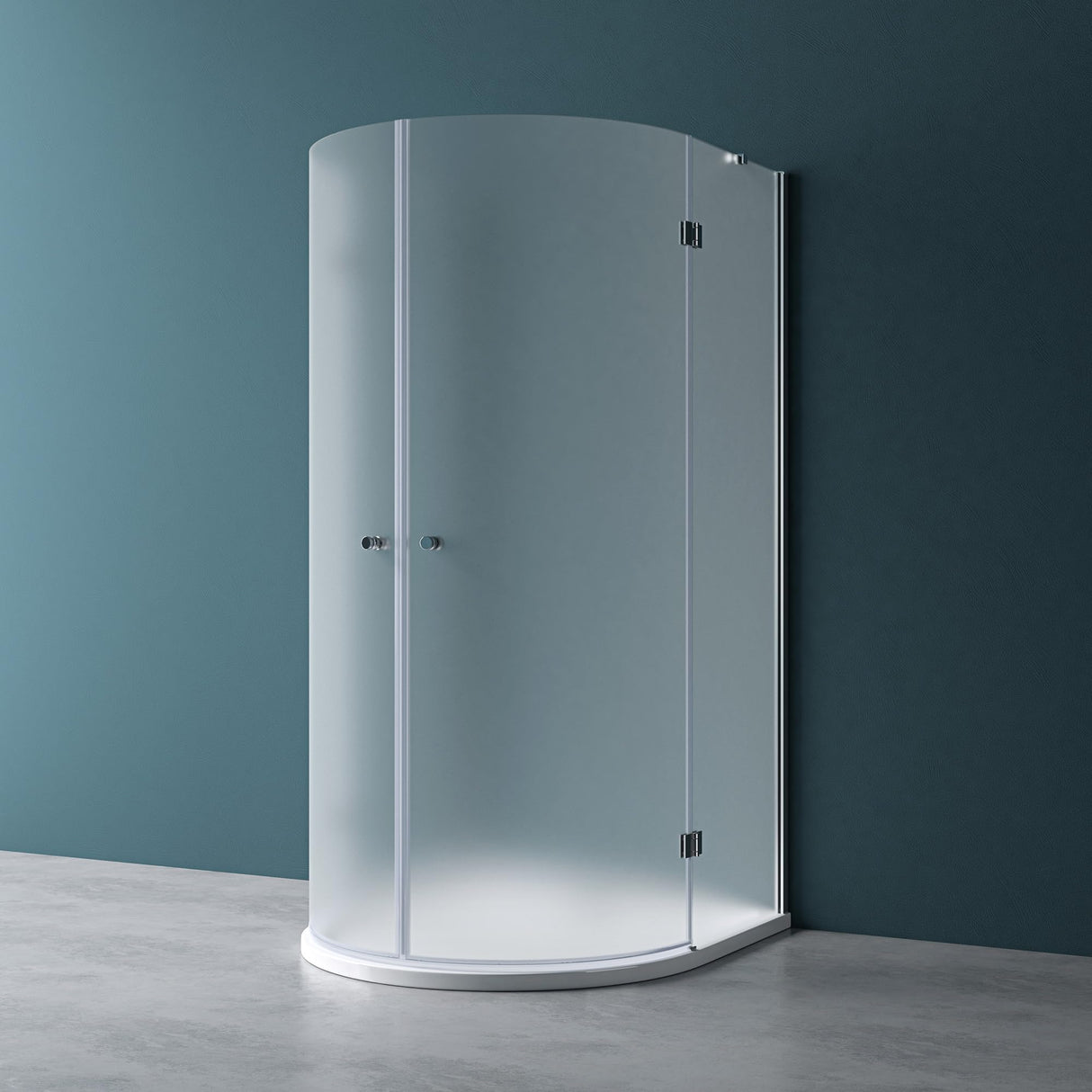 glasvilla Box Doccia in Vetro 6mm Box Cabina Doccia a Forma di U in Vetro di Sicurezza Temperato con 2 Porte Girevoli Ravenna03