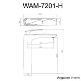 glasvilla Rubinetto Miscelatore Monocomando Rubinetto Bagno per Lavabo Bidet Lavandino WAM-7201