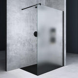 glasvilla Box Doccia Walk-In in Vetro 10mm Parete Doccia in Vetro di Sicurezza ESG con Rivestimento Nano e Braccio di Sostegno BRAM1&BRAM3 Bremen2