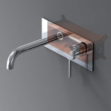 glasvilla Miscelatore per Lavabo a Muro Rubinetto Lavabo a Parete per bagno con Corpo a Incasso