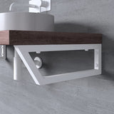 Supporto da parete Glasvilla Design in acciaio inox, supporto per lavabo, supporto per mensola, supporto per mensola WH04